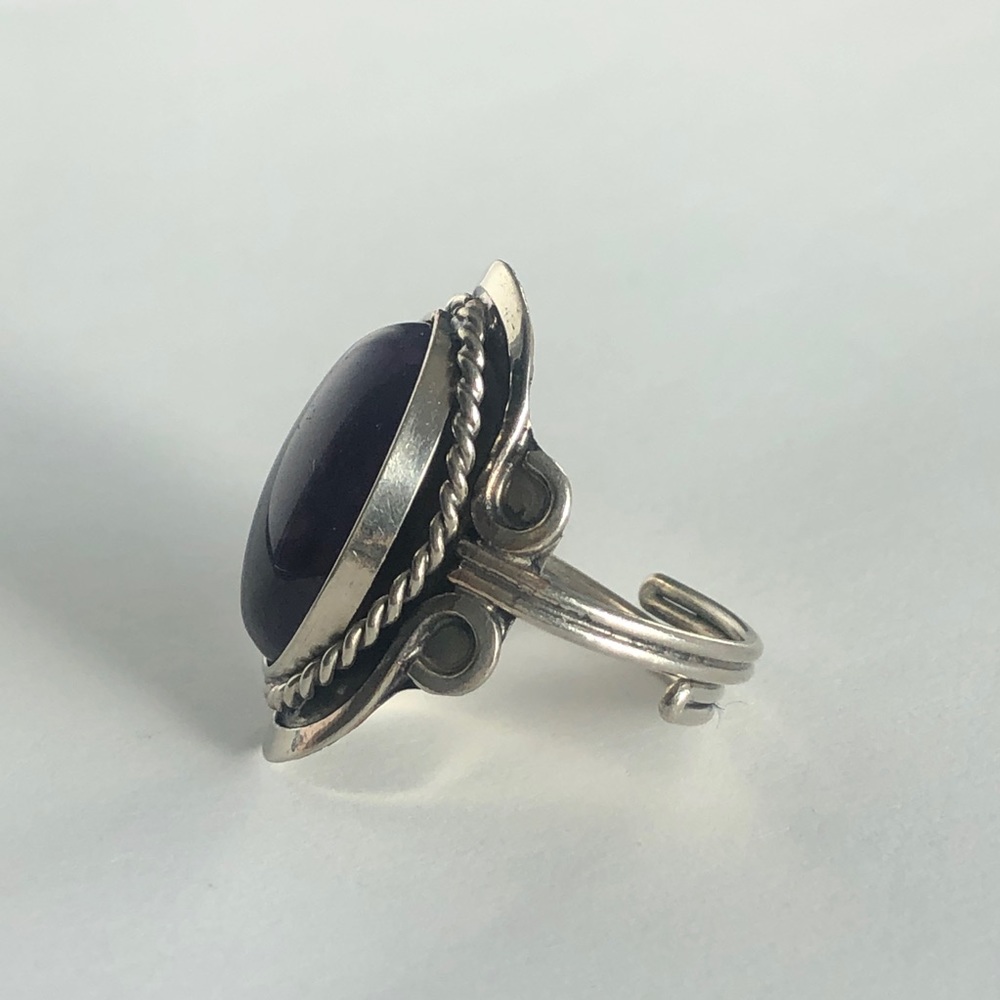 Amethyst Adjustable Ring - image 3